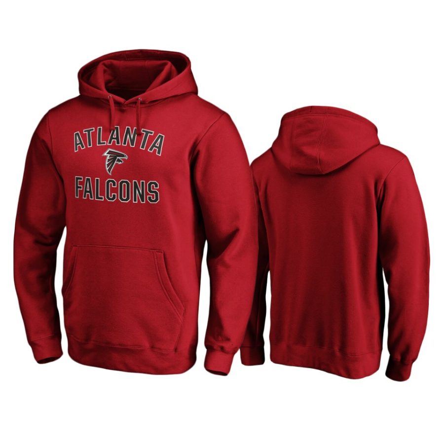 falcons red victory arch team hoodie