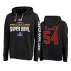 fred warner 49ers heather black super bowl lviii tri blend hoodie