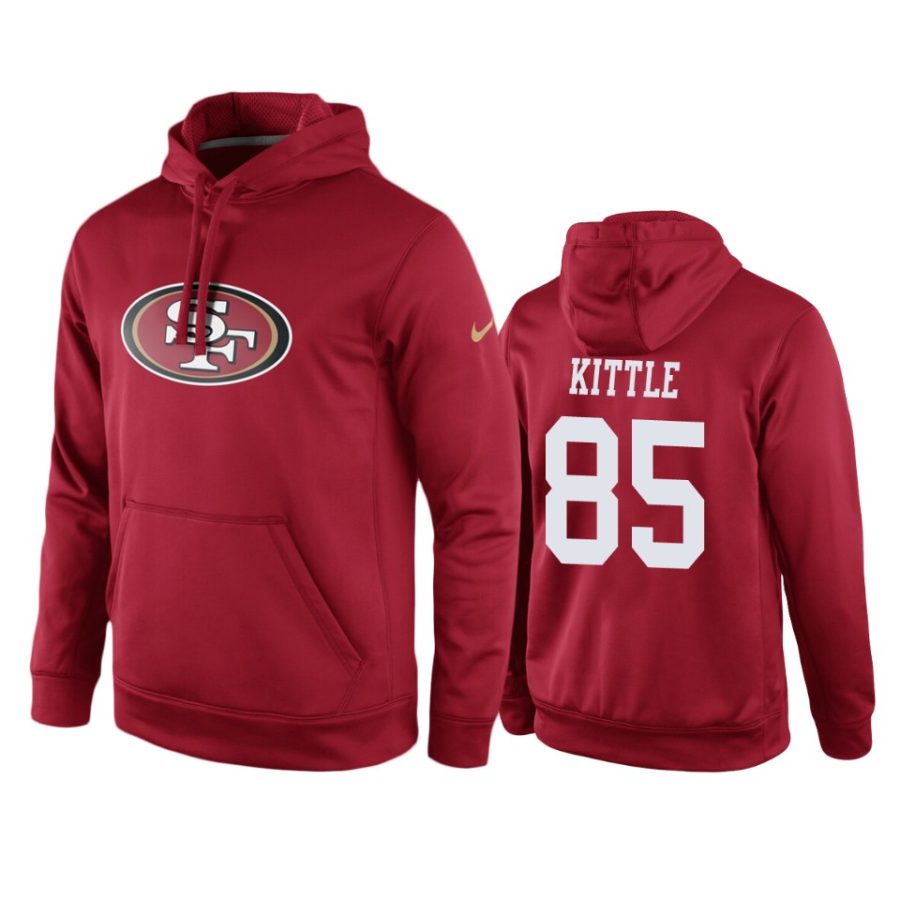 george kittle 49ers scarlet circuit logo hoodie