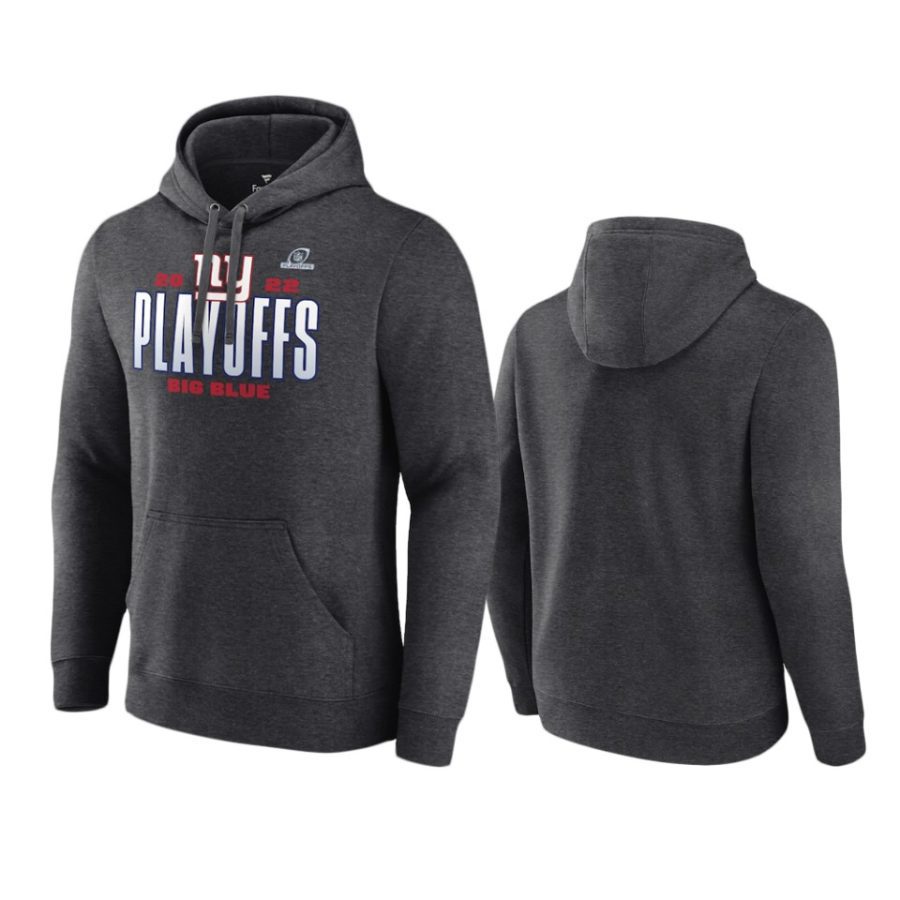 giants charcoal 2022 nfl playoffs our time hoodie