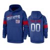 giants custom royal sideline team logo 100th season hoodie