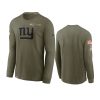 giants olive 2021 salute to service performance long sleeve t shirt