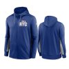 giants royal gray mascot performance full zip hoodie