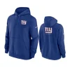 giants royal sideline club fleece hoodie