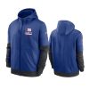 giants royal sideline impact lockup full zip hoodie