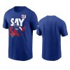 giants saquon barkley player graphic royal t shirt