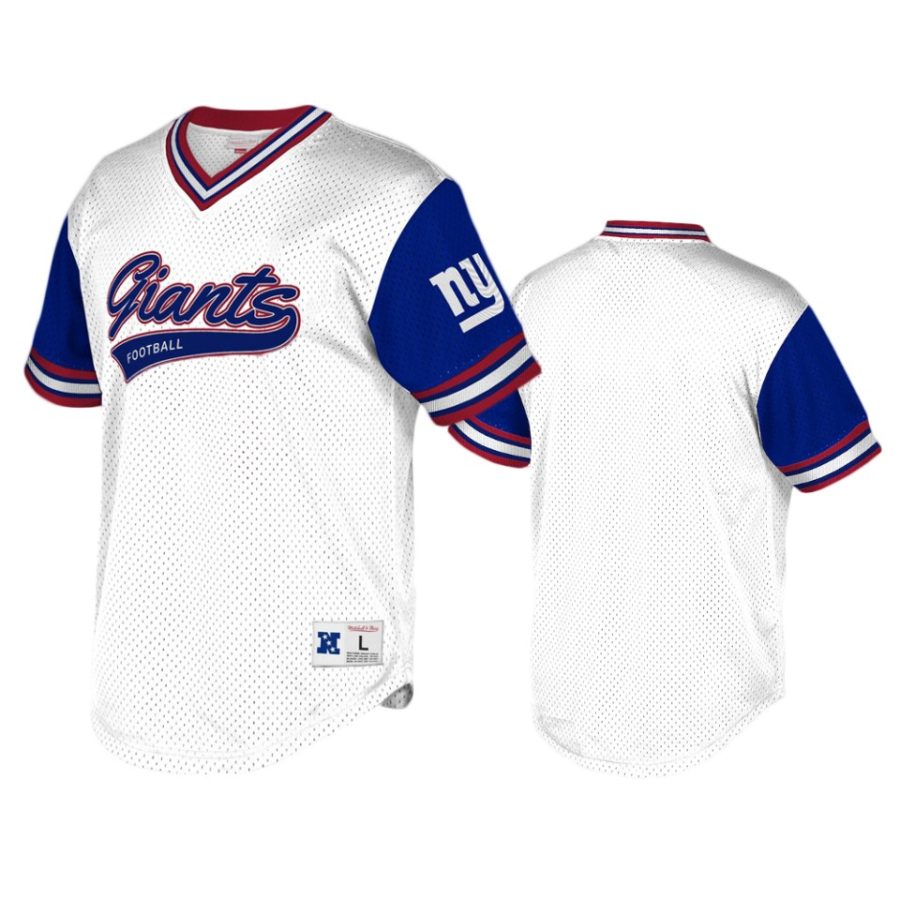 giants white royal top prospect mesh t shirt