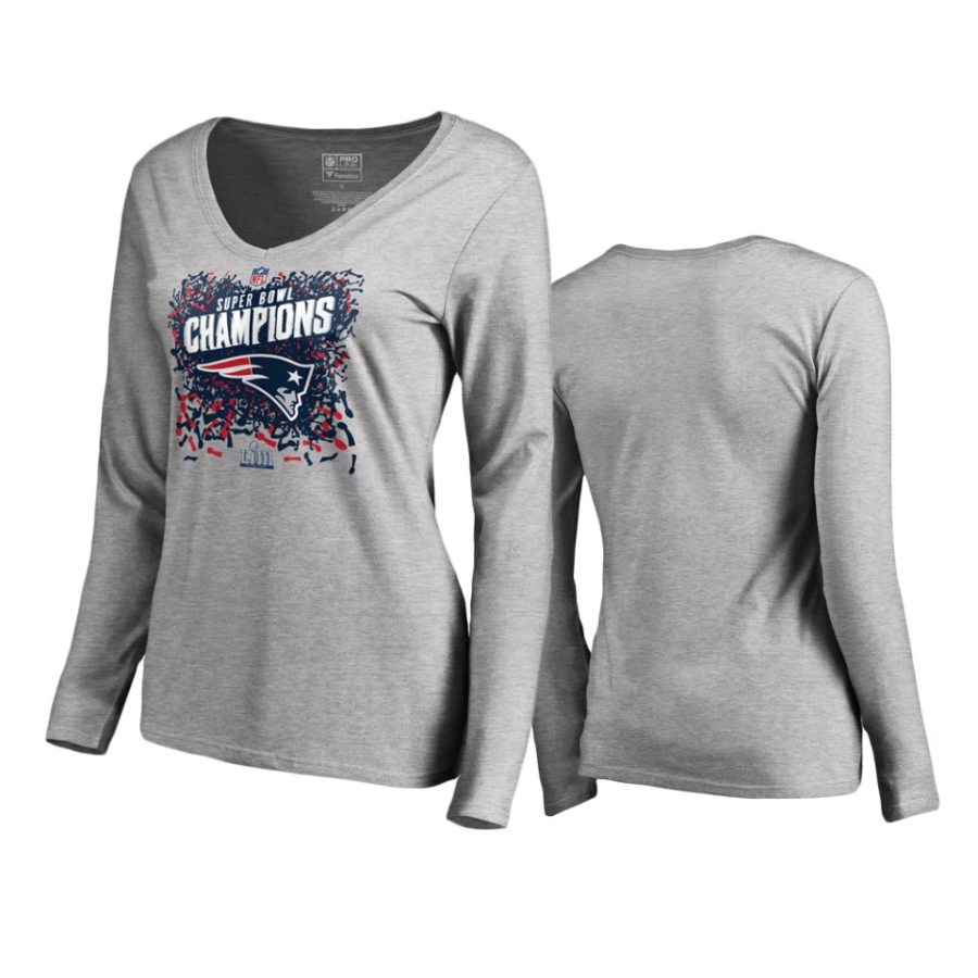 gray womens super bowl liii champions t shirt