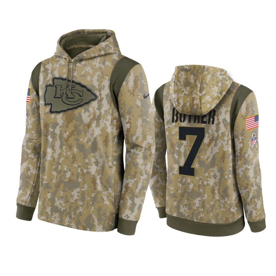 harrison butker chiefs camo 2021 salute to service therma hoodie
