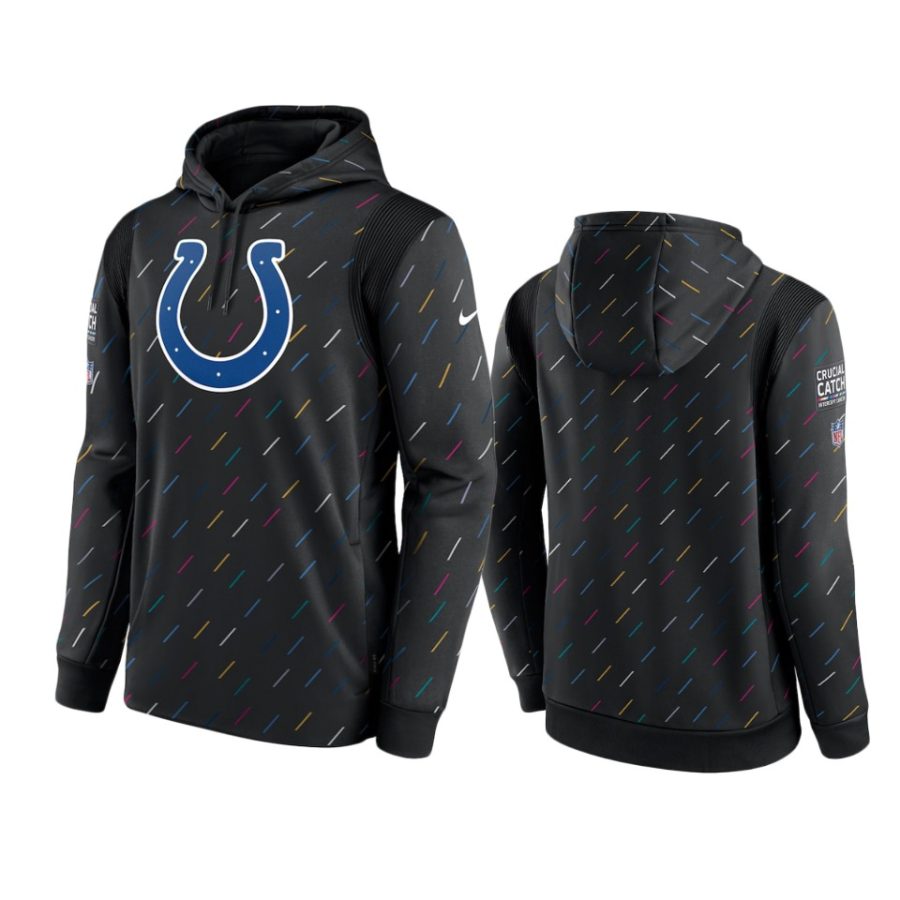 indianapolis colts charcoal 2021 nfl crucial catch therma pullover hoodie