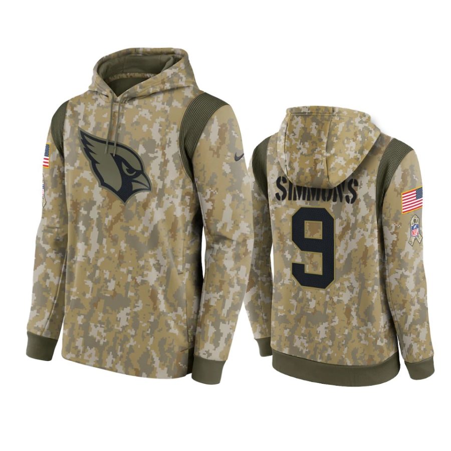 isaiah simmons cardinals camo 2021 salute to service therma hoodie