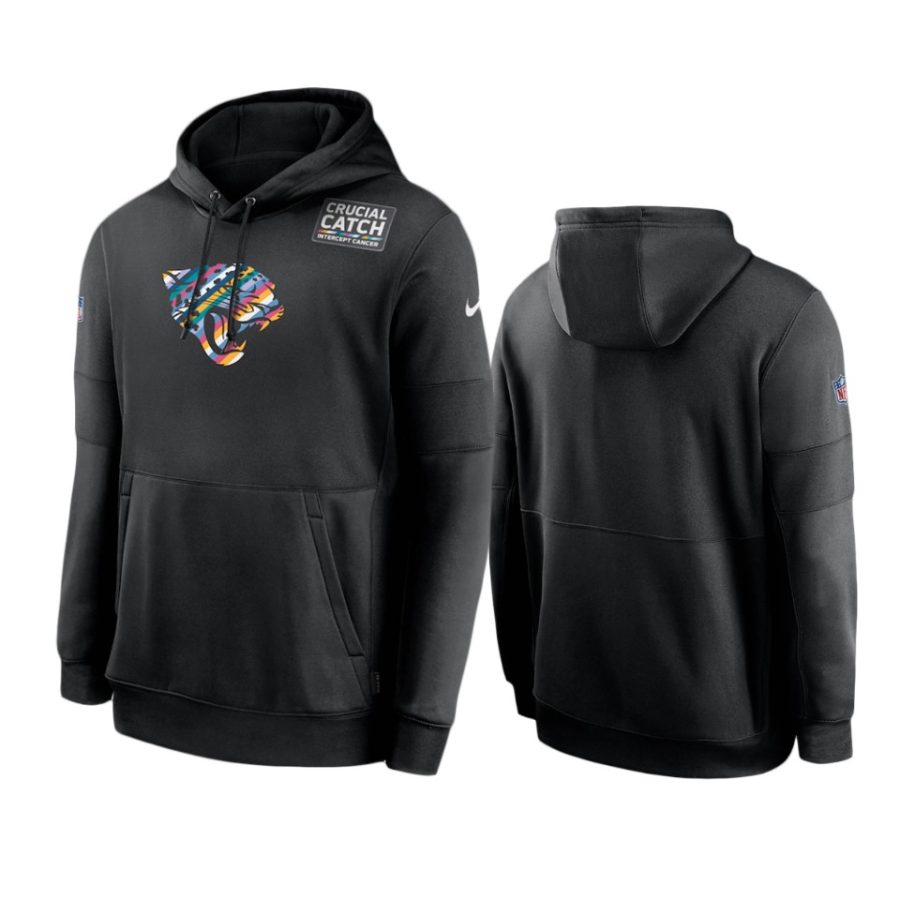 jacksonville jaguars black crucial catch sideline performance hoodie