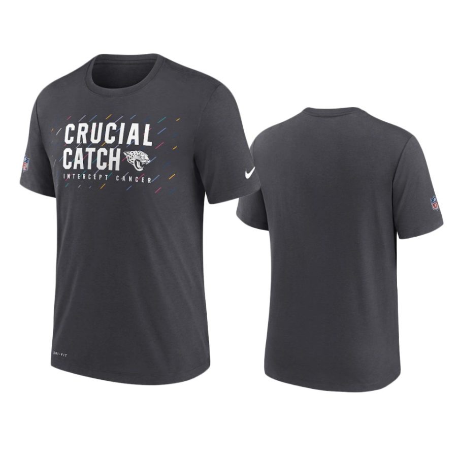 jacksonville jaguars charcoal 2021 nfl crucial catch performance t shirt