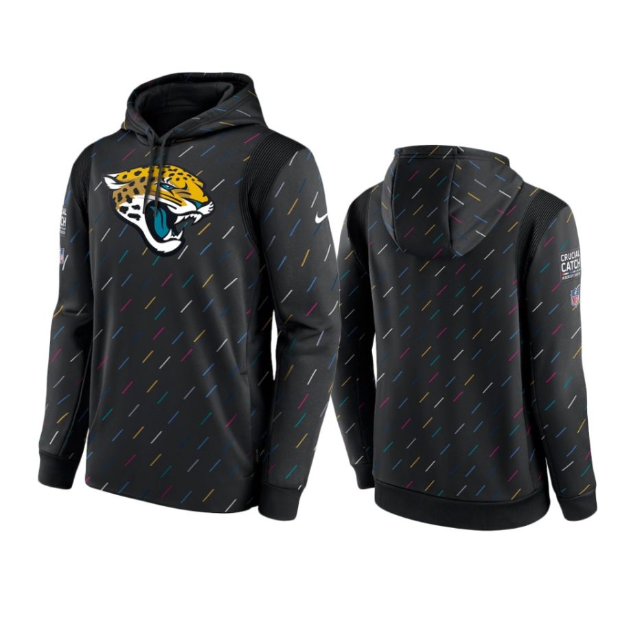 jacksonville jaguars charcoal 2021 nfl crucial catch therma pullover hoodie