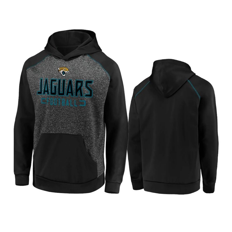 jaguars charcoal black game day ready chiller fleece pullover hoodie