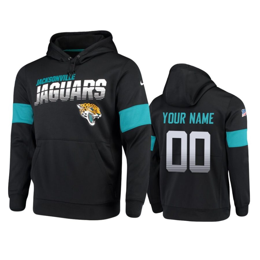 jaguars custom black sideline team logo 100th season hoodie