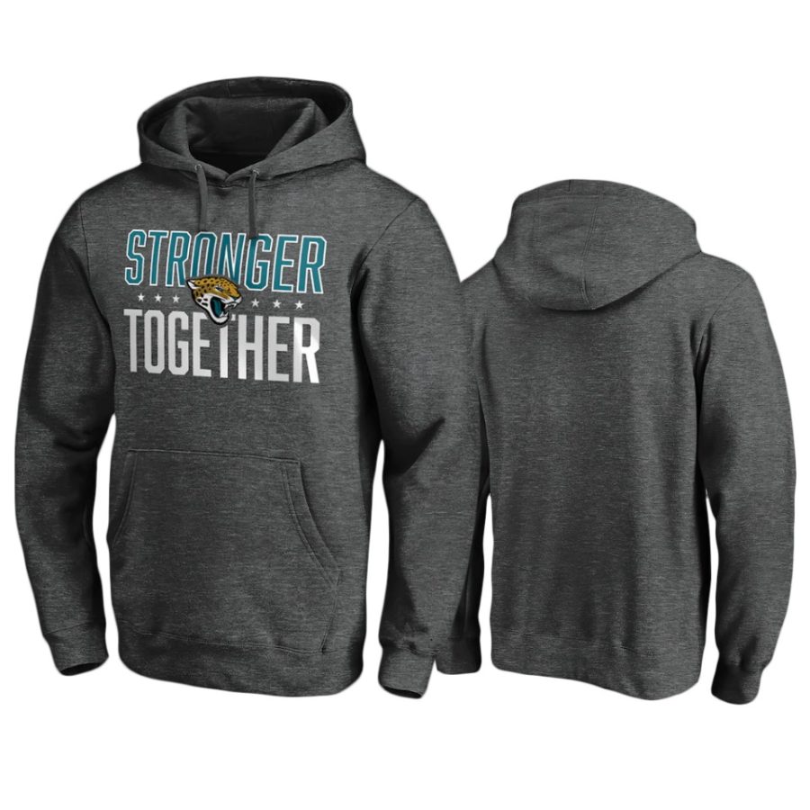 jaguars heather charcoal stronger together hoodie