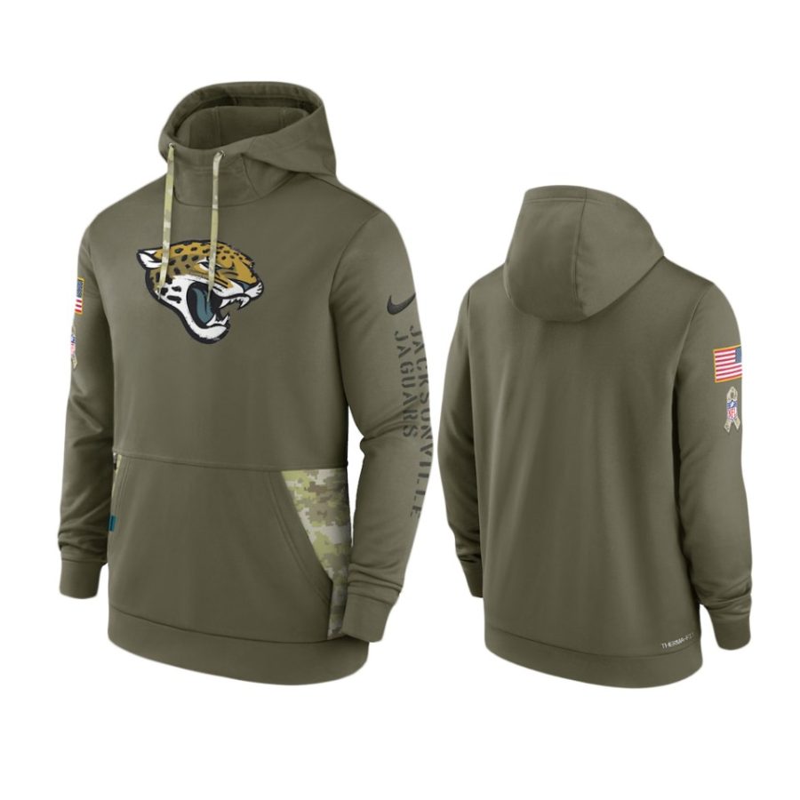 jaguars olive 2022 salute to service therma hoodie