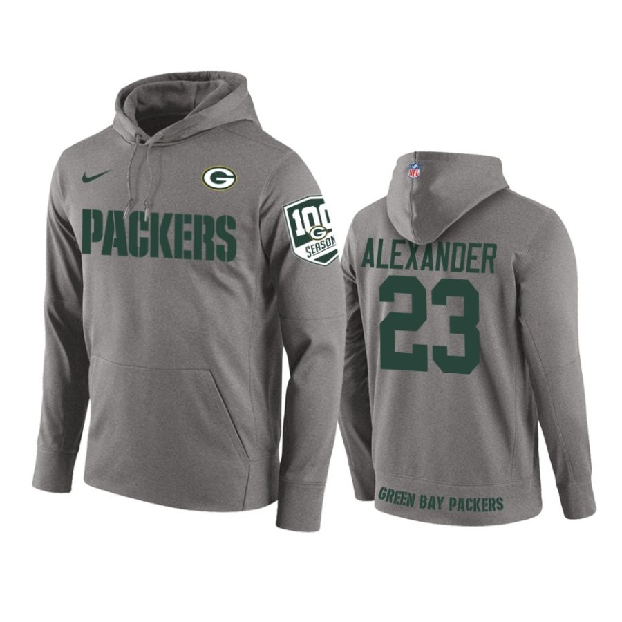 jaire alexander packers gray circuit wordmark hoodie