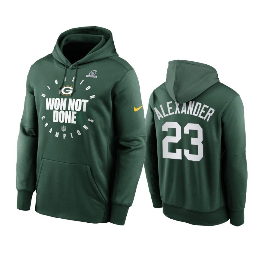 jaire alexander packers green 2020 nfc north division champions hoodie