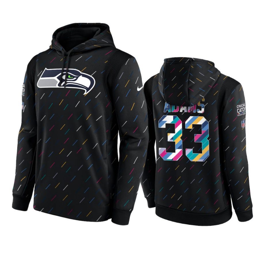 jamal adams seahawks charcoal 2021 nfl crucial catch hoodie