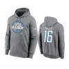 jared goff lions heather gray 2023 nfc north division champions locker room trophy collection hoodie