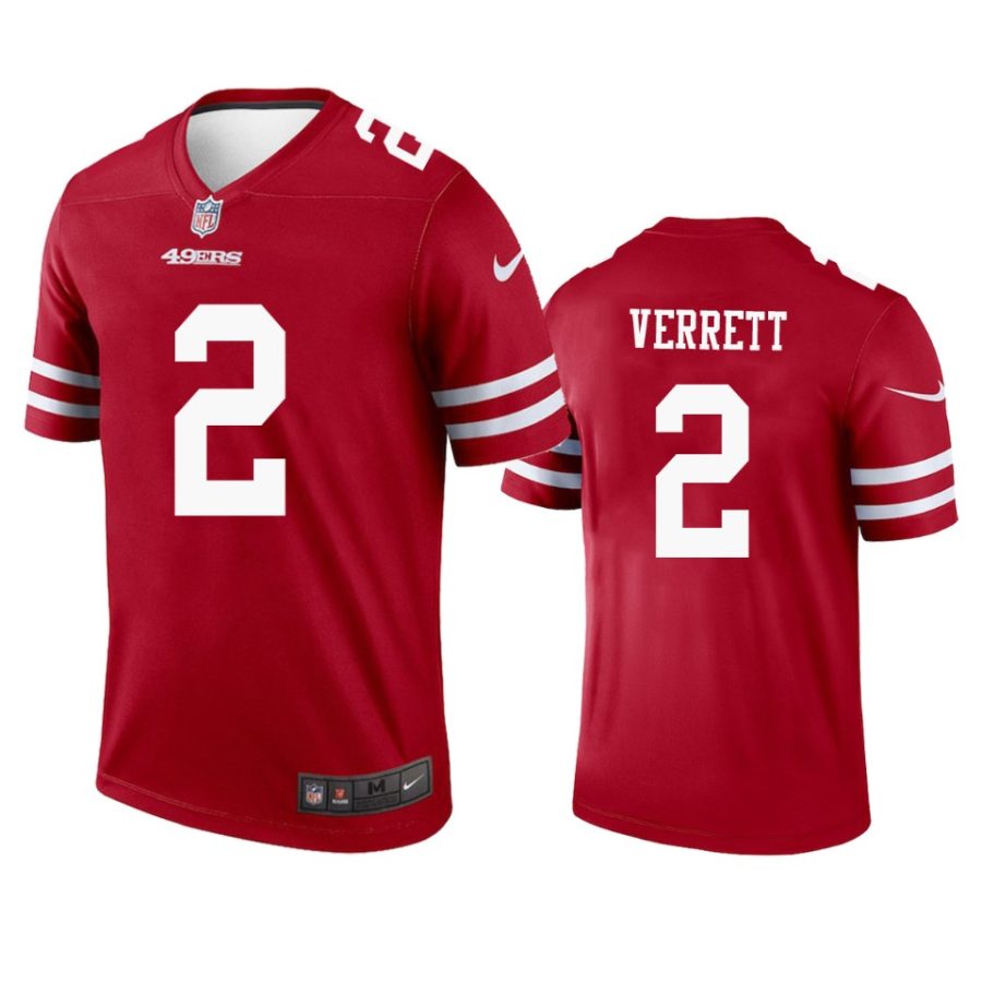 jason verrett 49ers legend scarlet jersey