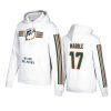 jaylen waddle dolphins white three stripe hoodie