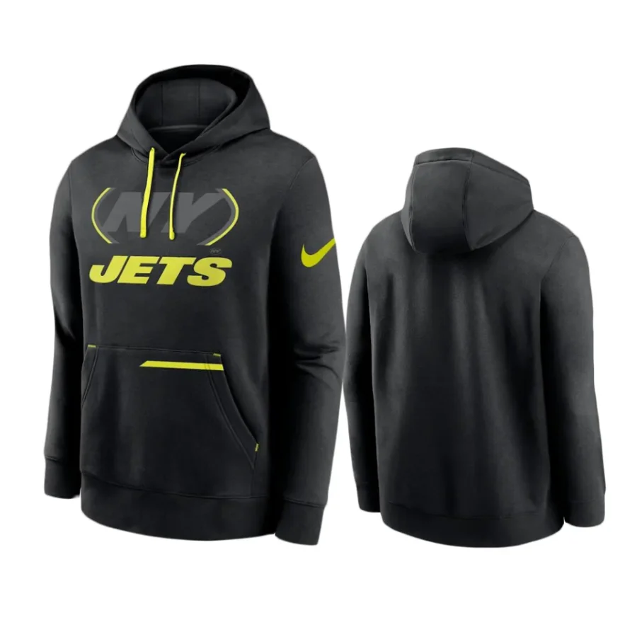 jets black volt pullover hoodie