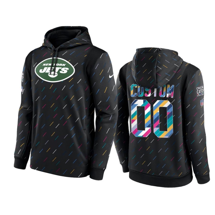 jets custom charcoal 2021 nfl crucial catch hoodie