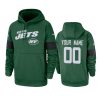 jets custom green sideline team logo 100th season hoodie