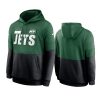 jets green black sideline impact lockup performance hoodie