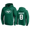 jets green name number hoodie