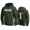 jets green number 1 dad pullover hoodie