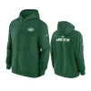 jets green sideline club fleece hoodie