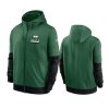 jets green sideline impact lockup full zip hoodie