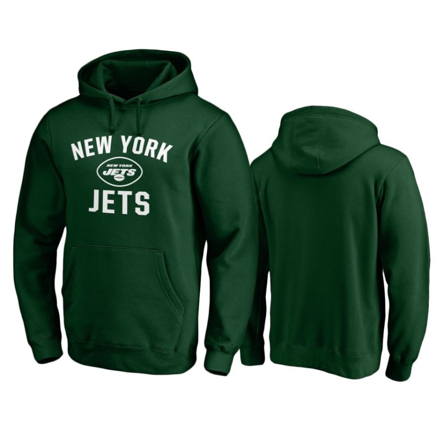 jets green victory arch pullover hoodie