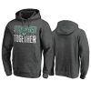 jets heather charcoal stronger together hoodie