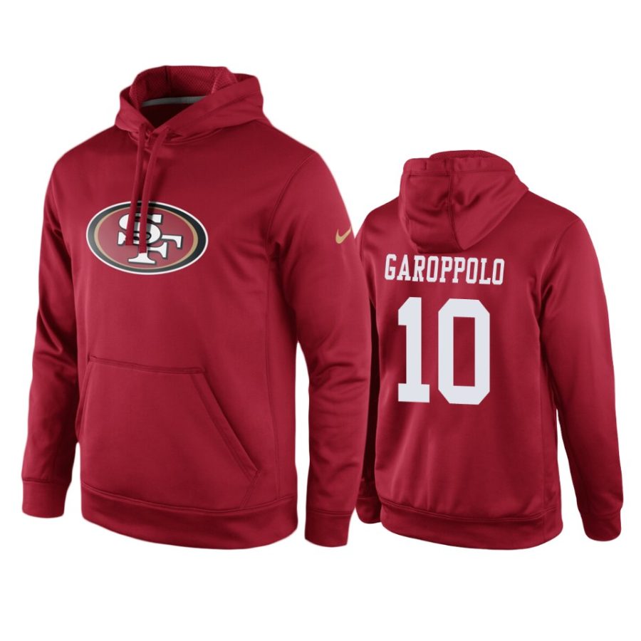 jimmy garoppolo 49ers scarlet circuit logo hoodie