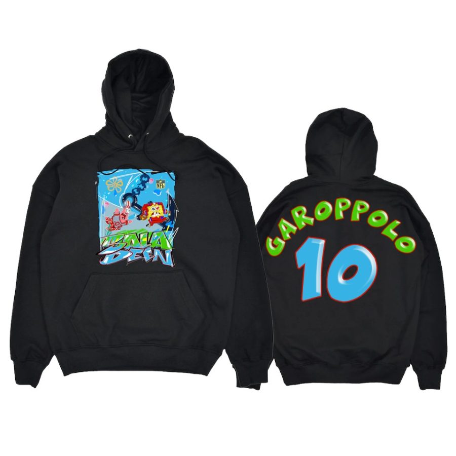 jimmy garoppolo pongebob king saladeen black teams hoodie