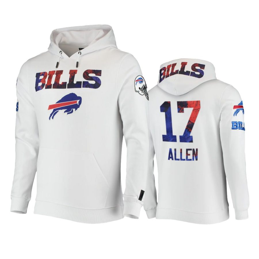 josh allen bills white americana hoodie