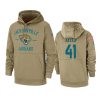 josh allen jaguars tan 2019 salute to service sideline therma hoodie