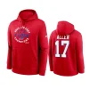 josh allen red 2023 afc east division champions locker room hoodie