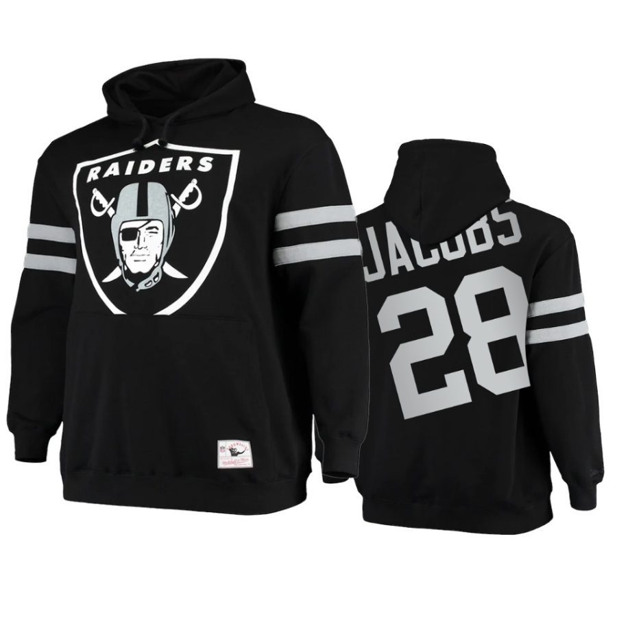 josh jacobs raiders black big face hoodie