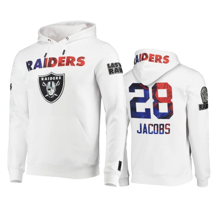 josh jacobs raiders white americana hoodie