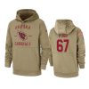 justin pugh cardinals tan 2019 salute to service sideline therma hoodie