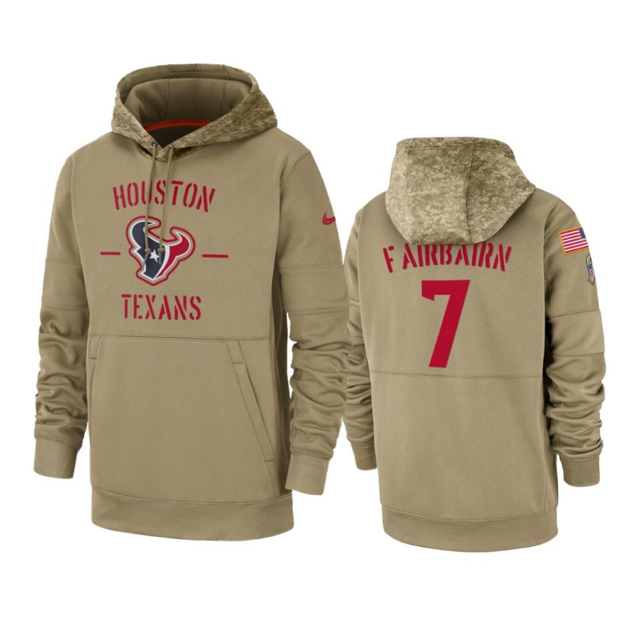 kaimi fairbairn texans tan 2019 salute to service sideline therma hoodie