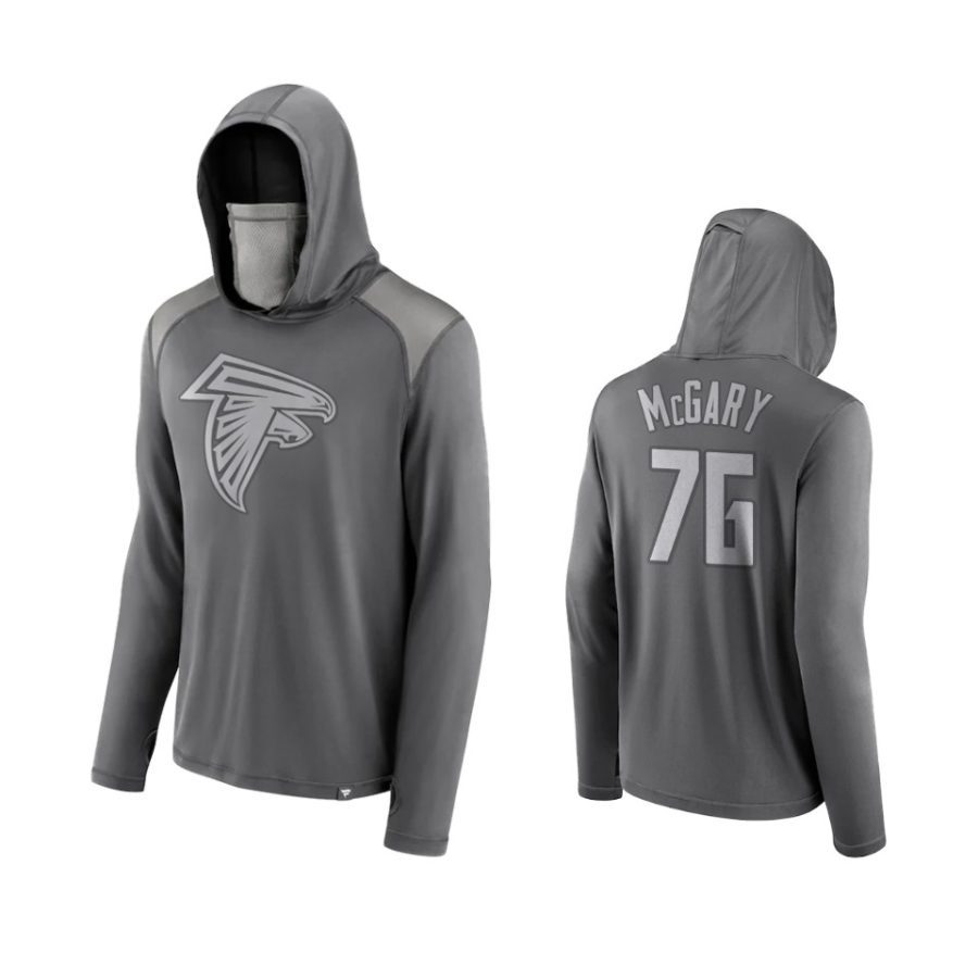 kaleb mcgary falcons gray rally on transitional face covering hoodie