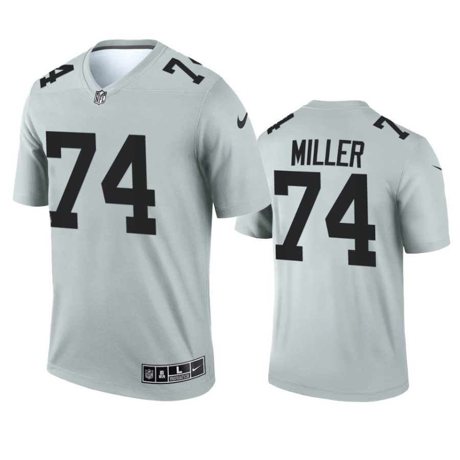 kolton miller raiders 2021 inverted legend silver jersey