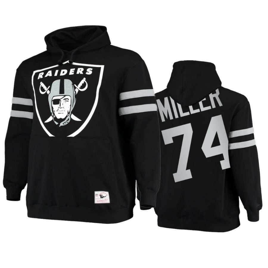 kolton miller raiders black big face hoodie